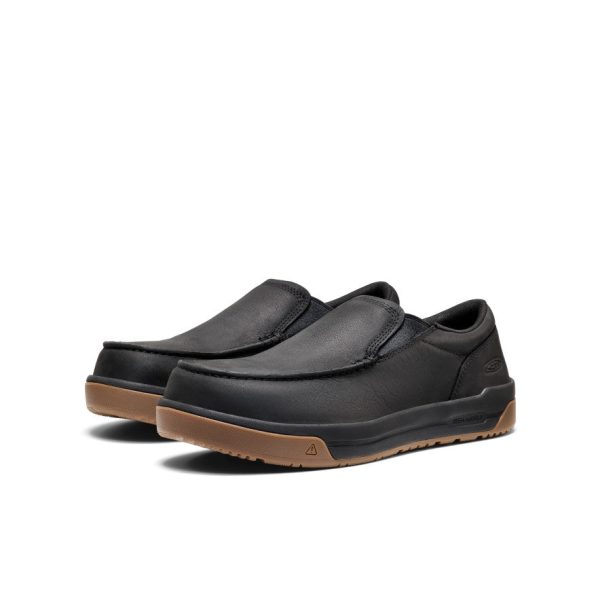 Men's Gibson Slip-On Work Shoe (Carbon Toe)  |  Black/Gum