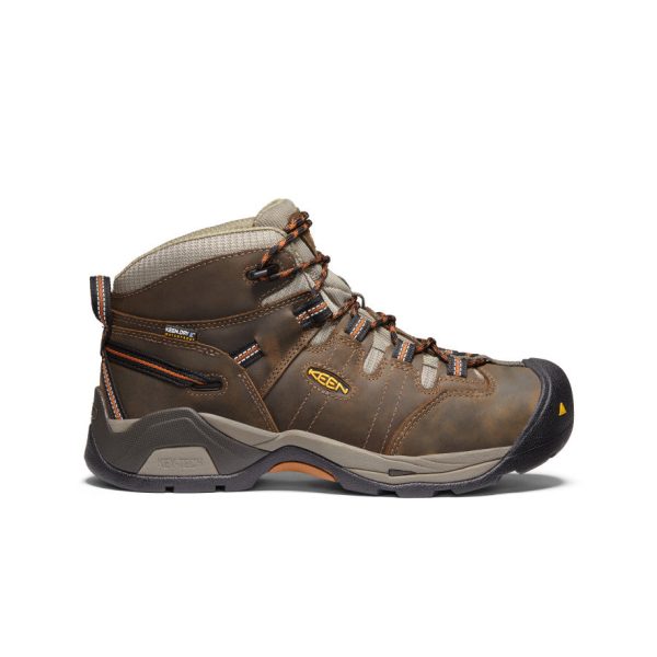 Men's Detroit XT Waterproof Boot (Soft Toe) | Black Olive/Leather Brown