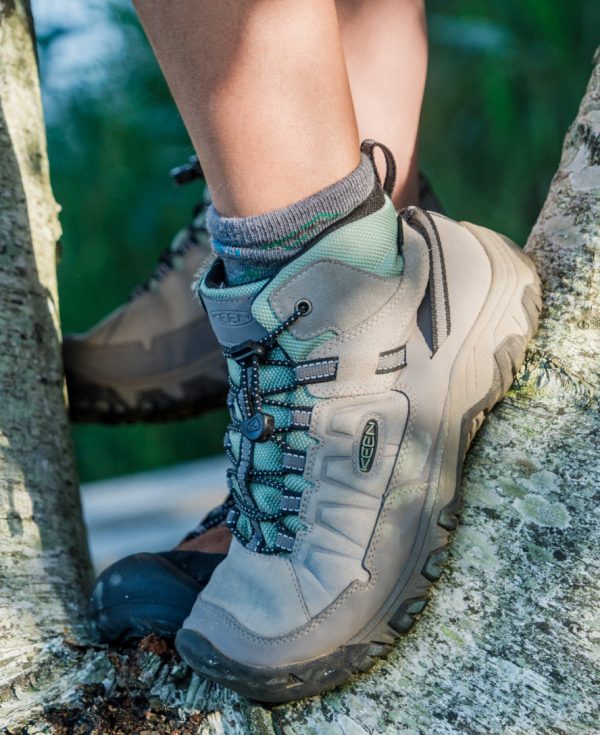 Big Kids' Targhee IV Waterproof Hiking Boot  |  Alloy/Granite Green